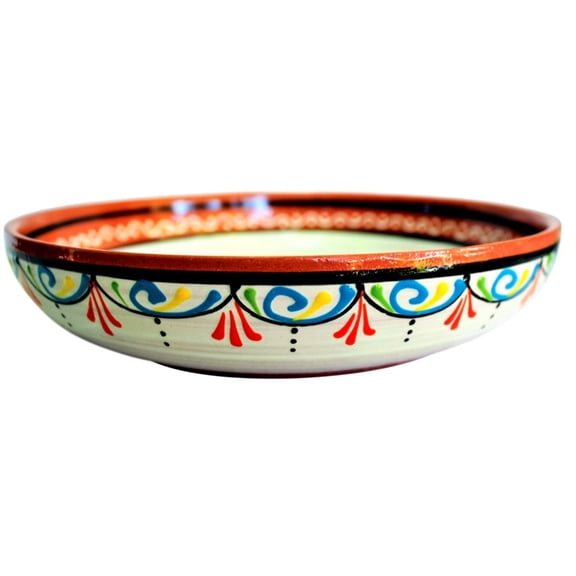 Terracotta White, Serving Dish - Hand Painted From Spain