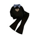 thumbnail image 4 of Ccpelsie Baby Girl Clothes Fall Winter Toddler Outfits for Girls Shirt Tops Flare Pants Girls Clothing Sets(G,4-5 Years), 4 of 4