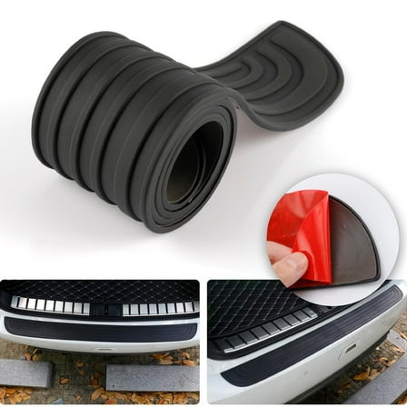 Universal Car Trunk Door Sill Plate Protector 90cm Rear Bumper Guard Rubber Mouldings Pad Trim Cover Strip Car Styling