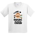 thumbnail image 3 of Inktastic Monkey I Love Hanging out with My Cousin Youth T-Shirt, 3 of 5