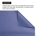thumbnail image 4 of Uxcell Pack of 10 Pearlescent Film Flower Wrapping Paper 22.8x22.8 Inch Waterproof Dark Blue, 4 of 7
