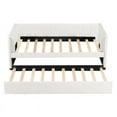 thumbnail image 3 of Aukfa Daybed with Trundle, Twin Size Upholstered Bed Frame, Velvet, Beige, 3 of 8