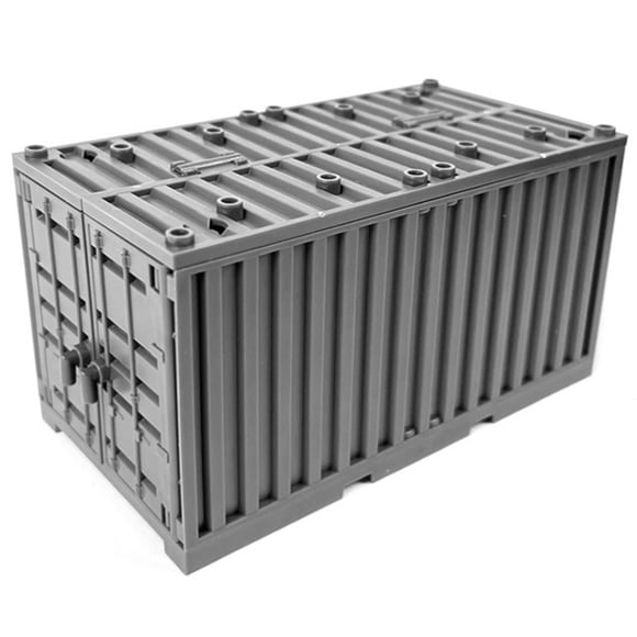 Estuche de almacenamiento educativo de bloques de construcción Nikou Juguete gris 6,5 x 13 x 7,5 cm