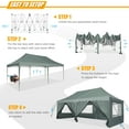 thumbnail image 6 of COBIZI 10x20 Party Tent Canopy Tent with 6 Sidewalls, UPF 50+, Waterproof Portable Pop up Canopy Outdoor , Large Event Tent for Backyard, Wedding, Market, Grey, 6 of 10