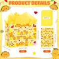 thumbnail image 2 of Large yellow Mexican taco gift bag, fun Mexican festival birthday gift wrapping paper bag, a party decoration, with cards and tissue paper, suitable for children and adults Tuesday party small gift s, 2 of 4