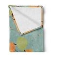 thumbnail image 2 of Aspen Tree Soft Flannel Fleece Throw Blanket, Branches with Autumn Leaves Seasonal Inspirations Pastel Kids Fall Background, Cozy Plush for Indoor and Outdoor Use, 50" x 60", Multicolor, by Ambesonne, 2 of 5