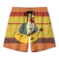 thumbnail image 6 of Funny Swim Shorts Men Quick Dry Novelty Swimming Rooster Printed Elastic Waist Board Shorts with Pockets Holiday Beach Pools Surfing Boardshorts Summer Casual Short Pants Swimwear, 6 of 7