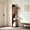 Walnut, variant on AUU 360° Rotatable Full-Length Mirror with Clothes Rack & Storage Shelves – Freestanding Dressing Mirror with Hooks, Solid Wood Standing Coat Rack for Bedroom, Entryway, or Closet
