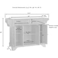 thumbnail image 2 of Kitchen Island with Stainless Steel Top & Storage - Portable Cart White, 2 of 5