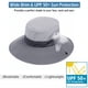 thumbnail image 4 of IC ICLOVER Sombrero para el Sol para Mujer, Cubo de Verano, Ala Ancha, Cola de Caballo, Boonie, Sombrero con Protección UV, Gorra de Playa de Malla Fresca Plegable, Gris, 4 of 8