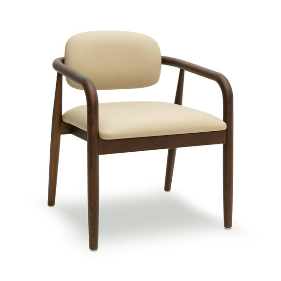TOV Furniture Betsy Taupe Vegan Leather Dining Chair