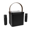 thumbnail image 1 of Altavoz inalámbrico portátil rectangular con micrófono y alcance de transmisión de 10 m Negro, 1 of 9