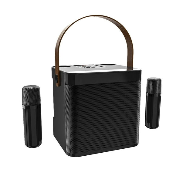 Regalos de rectángulo de altavoces de Wirelesses con accesorios de micrófono Música Dispositivos de escucha de música 5V para la fiesta al aire libre Negro