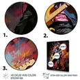 thumbnail image 3 of Designart "Musical Explosion The World of Pop Rock II" Portrait Canvas Print, 3 of 5