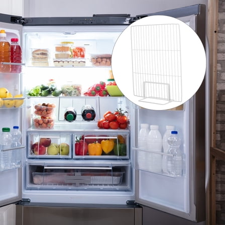 WRISTBIQUE White Iron Freezer Separator Wire Rack for Refrigerator Storage and Display