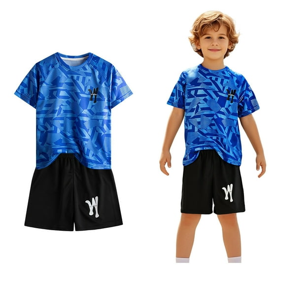 Boy Short Sets 2 Pcs Short Sleeve Shirt Tee Shorts Set Shirts Athletic Shirts for Girls Kids Shirt 9-10 Years Boys Girls Fashion
