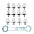 thumbnail image 1 of 12 x Clavos para zapatos de fútbol Tacos de fútbol M5 Tacos de rugby Clavos universales para atletismo Plata con llave, 1 of 8