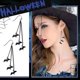 thumbnail image 2 of Pendientes góticos de Halloween con forma de murciélago Pendientes negros de Halloween con borlas y murciélagos Pendientes de fiesta de Halloween Joyas Pendientes para mujer Pendientes, 2 of 7