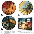 thumbnail image 3 of Designart "Colorful Palm Trees composition VI" Palm Trees Floater Framed Wall Art Print, 3 of 7