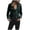 Green #804, variant on Bovemsi Motor Biker Short Jacket Fashion Motorcycle Collar Faux Women Sleeve Coats Long Solid Color Casual Women's Coat Fall Winter Clothes XXL