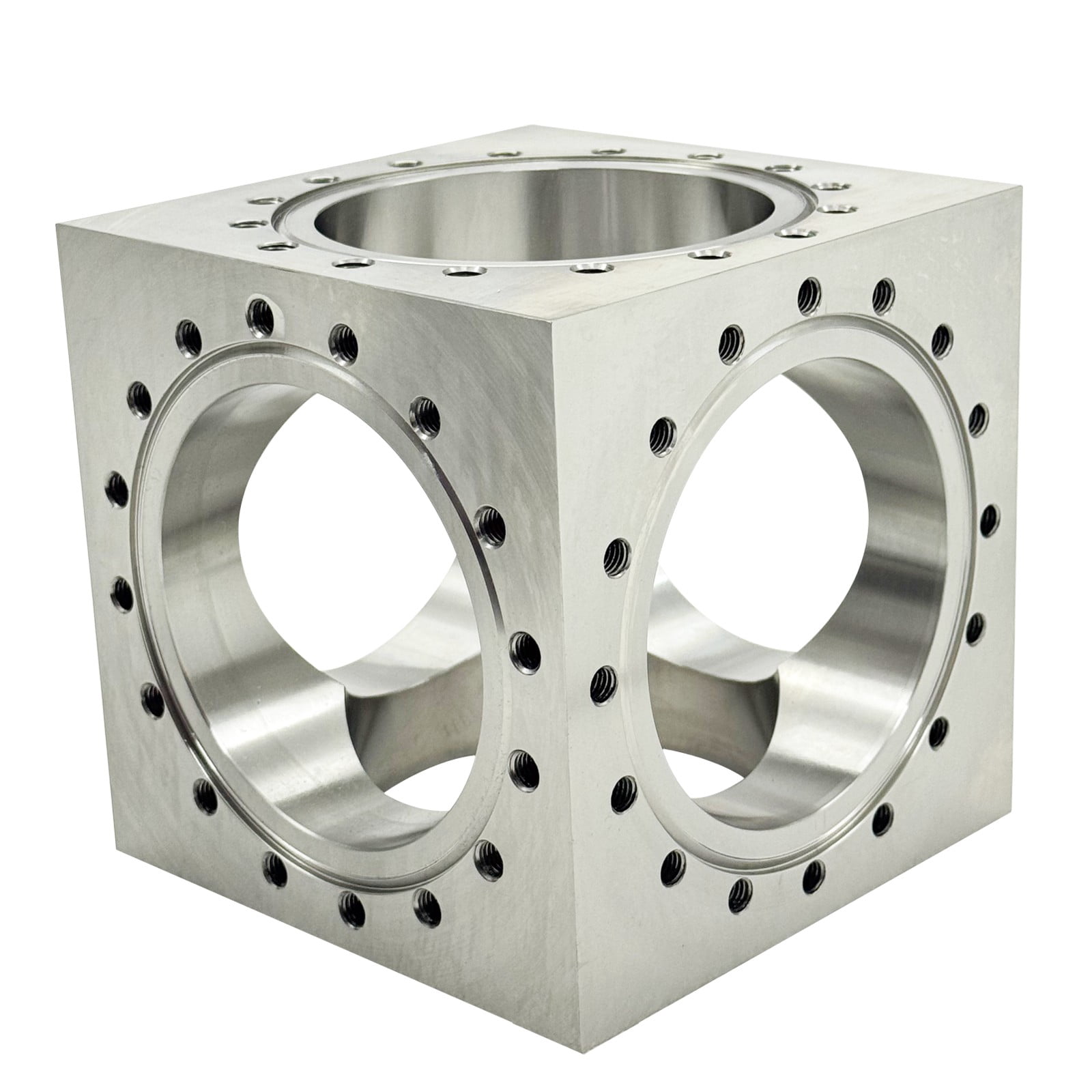 Ultra High Vacuum Chamber Stainless Steel Conflat Flange 6-Way Cube CF100