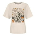 thumbnail image 4 of Puliio Womens Oversized Tshirt Flower Graphic Tees Music Short Sleeve Shirts Summer Casual Loose Beach Tops, 4 of 4