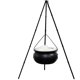 thumbnail image 1 of Decoraciones de Halloween, Caldero grande para exterior, Versión actualizada, Soporte de 130 cm de altura, Cadena, Canister de 20 cm de diámetro, Tira de luz, Algodón PP, Tira de luz de la caja de 5 b, 1 of 4