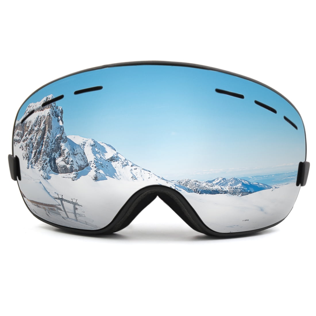 O'show Ski Goggles Antifog UV400 Protect Double Revo Lens Snowboard Glass Red
