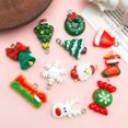 thumbnail image 3 of U8MO 10X Resin Christmas Tree Snowflake Deer Snowman Pendant DIY Keychain Accessories-10pcs bell 16x22mm, 3 of 9