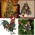 thumbnail image 2 of iju7gthy Christmas Day Christmas Rooster Pendant Home Christmas Tree Wooden Pendant, 2 of 9