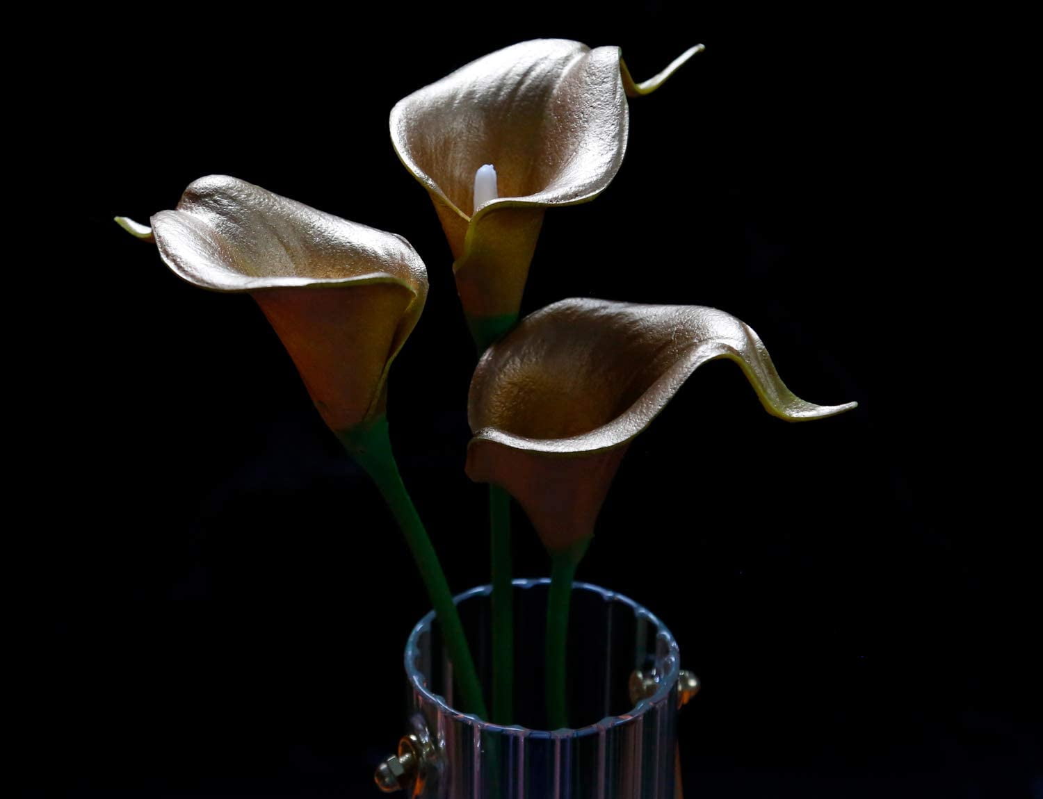 20Pcs Artificial Calla Lily Flower Real Touch Latex Flowers for DIY Wedding Bouquet Party Home Decor (Pure White)