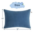 thumbnail image 2 of Flxxie 2 Pack Microfiber Soft Toddler Pillows for Sleeping, Small Kids Travel Pillows, Machine Washable, Perfect for Toddler Bed, 13" x 18", Denim Blue, 2 of 5