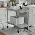 thumbnail image 3 of Martha Stewart Liam Mobile Office Storage and Printer Cart, Gray, 31.50"W x 14.25"D x 16.5"H, 3 of 14