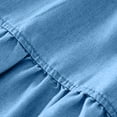 thumbnail image 5 of Miluxas Girl's Summer Long Flowy Skirt - Boho High Waist A-Line Maxi Skirt Light Blue 15-16 Years, 5 of 7