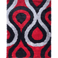 thumbnail image 2 of Optima Bel Air Red And Black 8x10 ft Shag Area Rug, 2 of 6