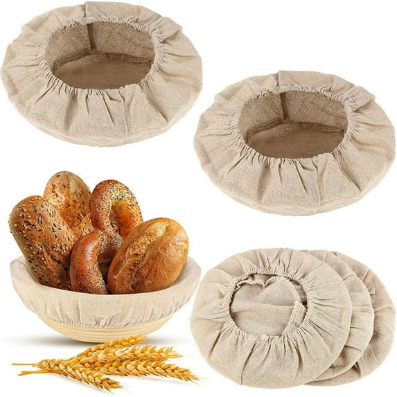 Travelwant Round Bread Proofing Basket Cloth Liner Rattan Baking Dough Basket Cover Natural Rattan Banneton Proofing Cloth