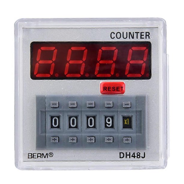Relais temporisé à compteur numérique DH48J-A, affichage LED 1-999900 ...