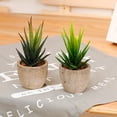 thumbnail image 3 of Visland Farmhouse Green Artificial Plant in Pot, Decorative Faux Plant and Pot for The Home, Office, Desk, Dorm or Classroom. 5"x 3" Faux Plant Potted Small Planter, 3 of 8