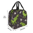 thumbnail image 2 of Yiaed Dinosaur Skeleton Print Insulated Lunch Bag Reusable Cute Tote Lunch Box, Leakproof Cooler Lunch Bags for Work Office Travel School Picnic, 2 of 5
