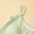 thumbnail image 6 of Tank Tops for Women Built in Bra Sleeveless Crewneck Solid Slim Straps Vest Green 2XL, 6 of 9