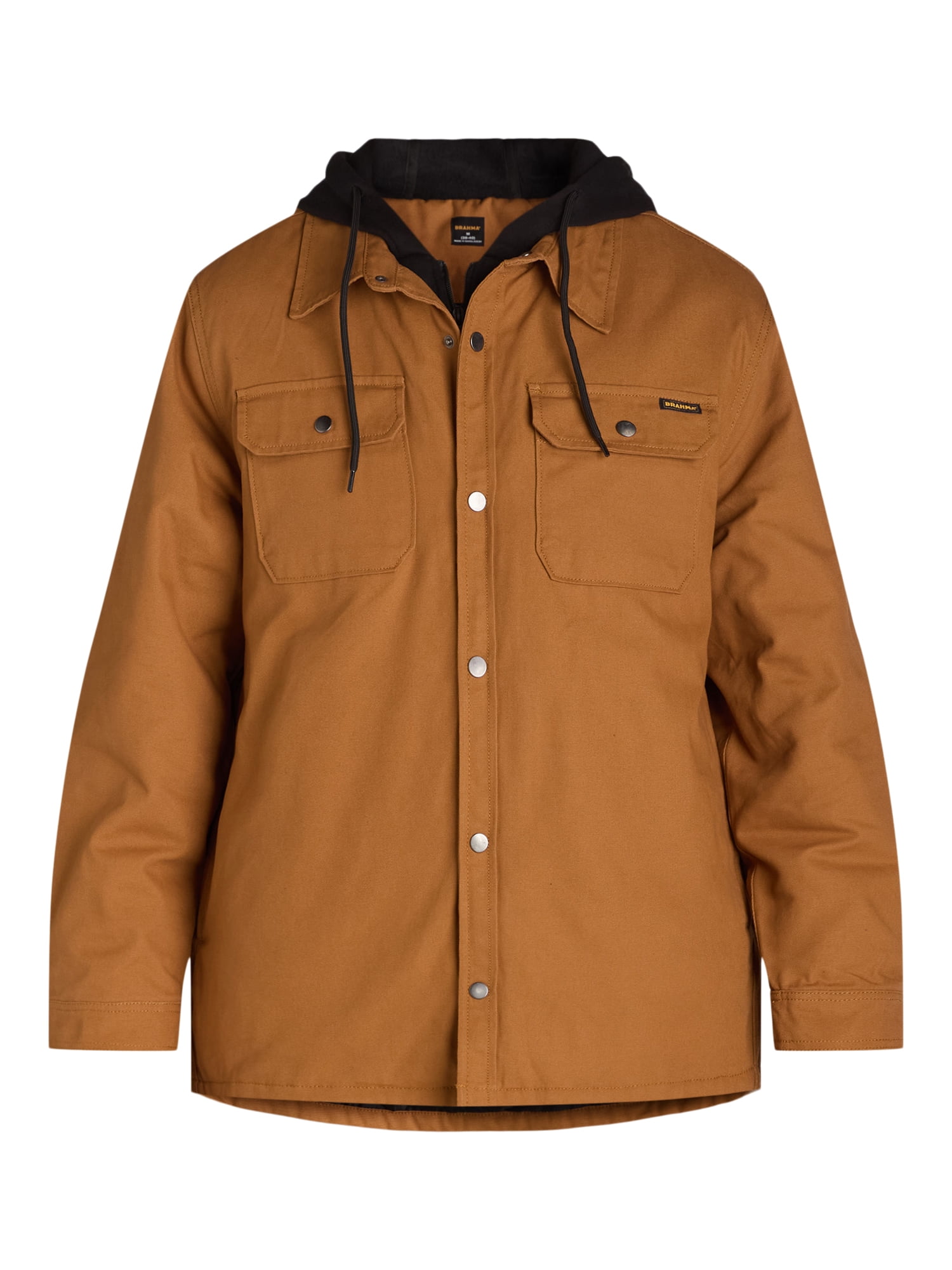 Brahma Men's Shirt Jacket with Hood, Sizes S-3XL - Walmart.com