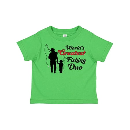 

Inktastic World s Greatest Fishing Duo Gift Toddler Boy or Toddler Girl T-Shirt
