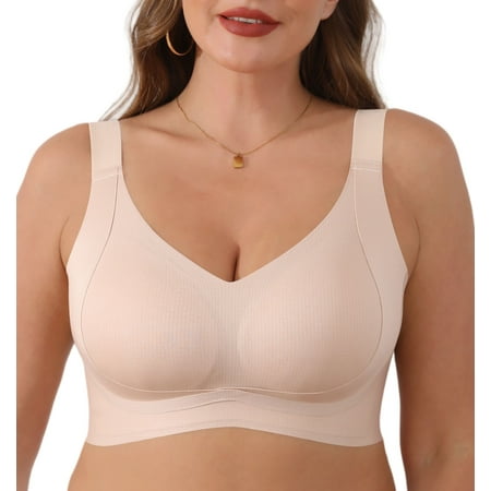 LWP Wireless Support Shaper Full Coverage Bra Everyday Bras Soft Light Comfort Bras for Women