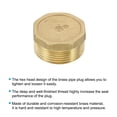 thumbnail image 4 of Uxcell G1-1/4" Tapón de Tubo Hexagonal de Latón Macho, 1 Pcs Accesorios de Tapón de Capuchón Hexagonal para Tubería de Aceite y Agua, 4 of 5