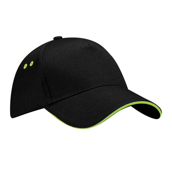 Beechfield Ultimate 5 Panel Contrast Baseball Cap With Sandwich Peak