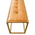 thumbnail image 4 of HomeRoots 489315 19 x 42.5 x 13.5 in. Brown & Gold Upholstered Upholstery Bedroom Bench, 4 of 6