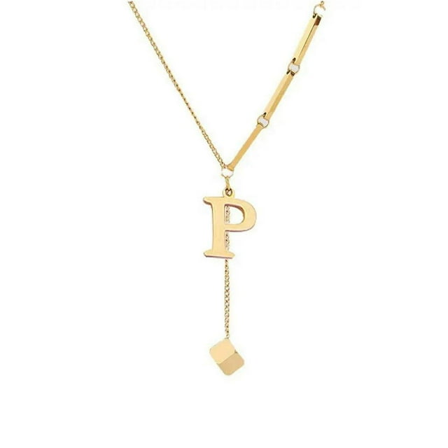 Pendentif Alphabet 26 Lettres Mode Collier Initiale Lettre pour Femmes V6B5