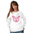 thumbnail image 4 of Love Life Butterfly Breast Cancer Women Crewneck Sweatshirt Brisco Brands L, 4 of 6