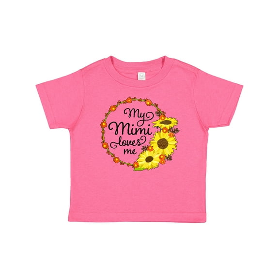 Inktastic My Mimi Loves Me with Sunflower Wreath Boys or Girls Baby T-Shirt
