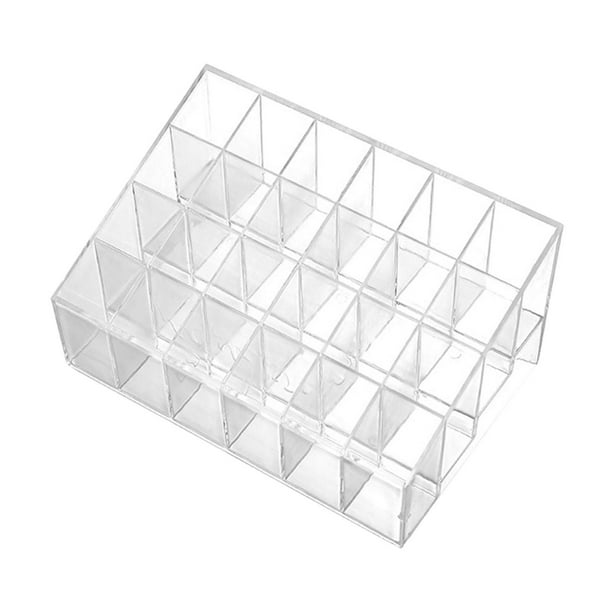 Organizador de labiales Estuche para muestras de perfume y pinceles de brillo labial 24 ranuras de 25 x 25 cm